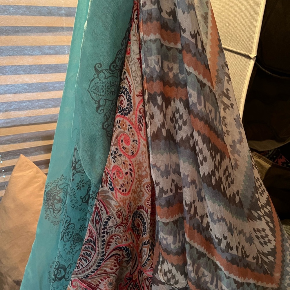 Colorful Patterned Scarves Set